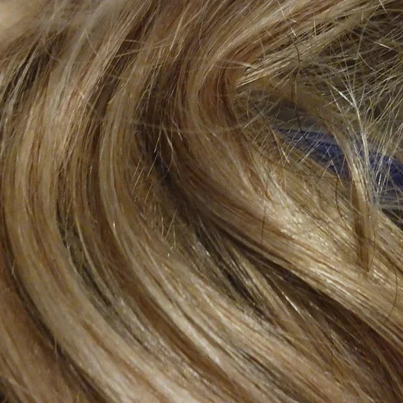 2 Natural Hair Clip Ins. Natural Medium Brown to Platinum.